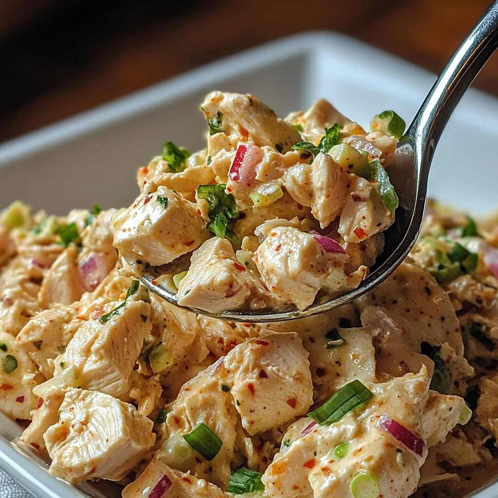 Round Swamp Farm Chicken Salad Recipe: Creamy, Flavorful, and Easy to Make 8 Close-up of Round Swamp Farm chicken salad