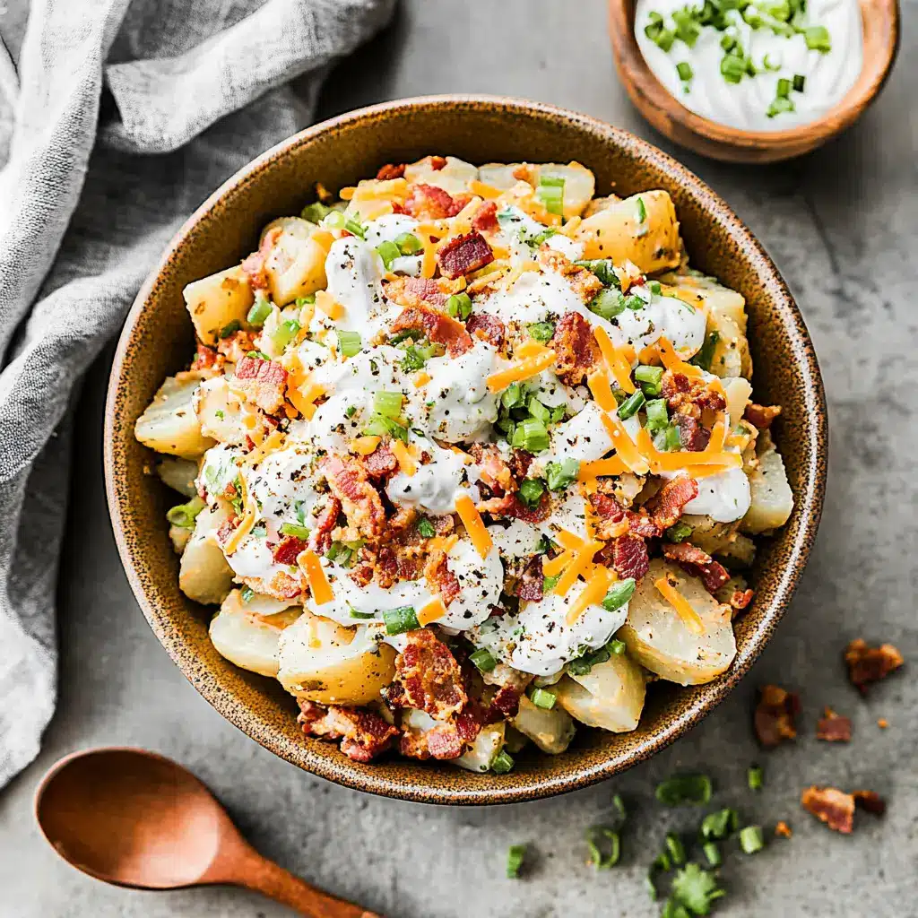 Baked Potato Salad Recipe That’s Creamy, Cheesy & Crowd-Pleasing 4 Baked potato salad recipe with bacon and cheese