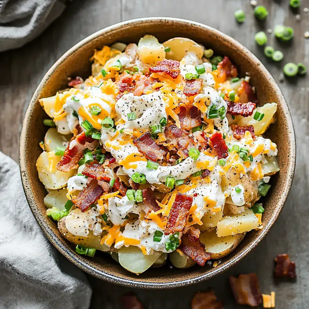 Baked Potato Salad Recipe That’s Creamy, Cheesy & Crowd-Pleasing 6 Final baked potato salad recipe presentation