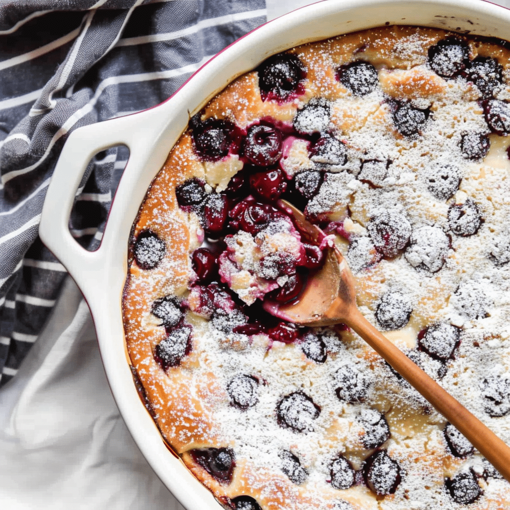 Decadent Cherry Clafoutis Recipe – A French Classic to Delight Your Tastebuds 8 Decadent Cherry Clafoutis Recipe Card with ingredients and instructions