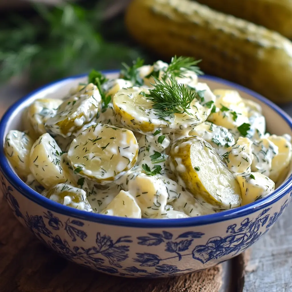Potato Salad Recipe with Dill Pickle: A Tangy Twist on a Classic Dish 6 Recipe card for potato salad with dill pickle