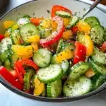 Salad with Bell Pepper and Cucumber: Fresh, Healthy, and Delicious 5 Salad with Bell Pepper and Cucumber