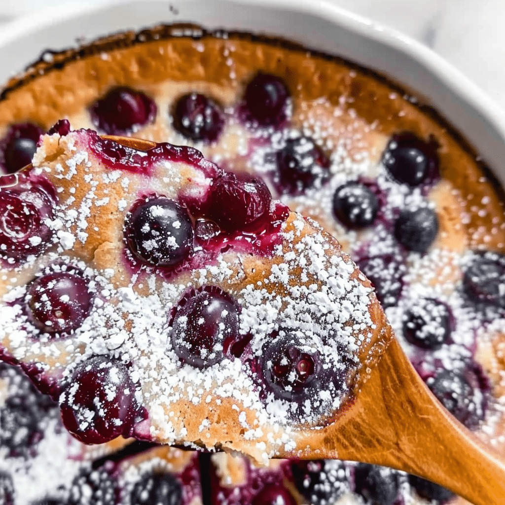 Decadent Cherry Clafoutis Recipe – A French Classic to Delight Your Tastebuds 7 A slice of decadent cherry clafoutis ready to be served