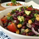 Dense Bean Salad Recipe: A Healthy, Flavorful, and Simple Dish for Every Occasion 4 Dense Bean Salad Recipe with Fresh Vegetables and a Light Vinaigrette Dressing
