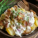 Crispy Smashed Potato Salad with Boursin Cream: A Simple & Flavorful Recipe 5 Recipe card for crispy smashed potato salad with Boursin cream