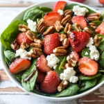 Spinach Strawberry Salad with Candied Pecans – A Fresh & Healthy Delight 5 Recipe card for spinach strawberry salad with candied pecans