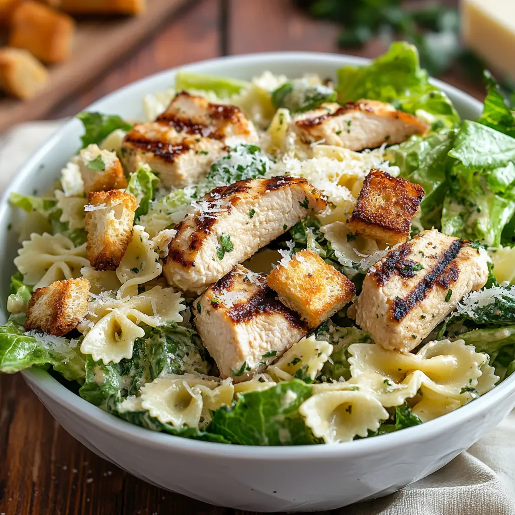TikTok Chicken Caesar Pasta Salad Recipe: A Flavorful Twist on Classic Favorites 4 TikTok Chicken Caesar Pasta Salad Recipe – Fresh and creamy with grilled chicken, pasta, and Caesar dressing