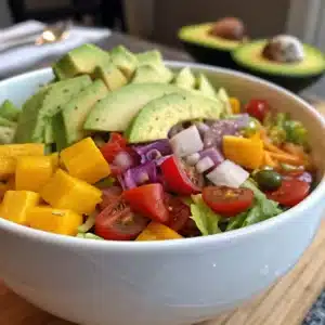 Vibrant Salad Bowl – Fresh and Healthy Salad Recipe with Mango and Avocado! 1 salad bowl