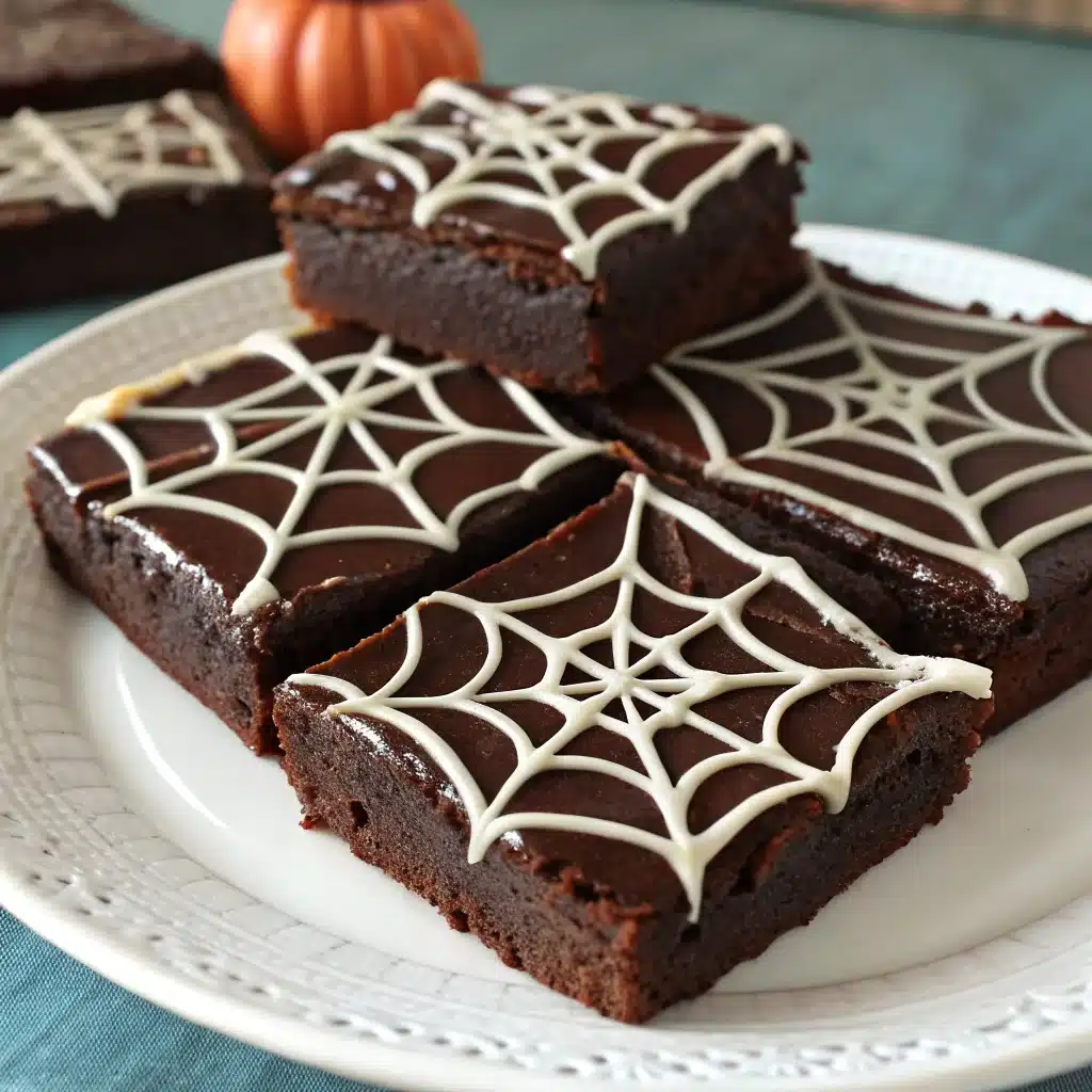 spider web brownies