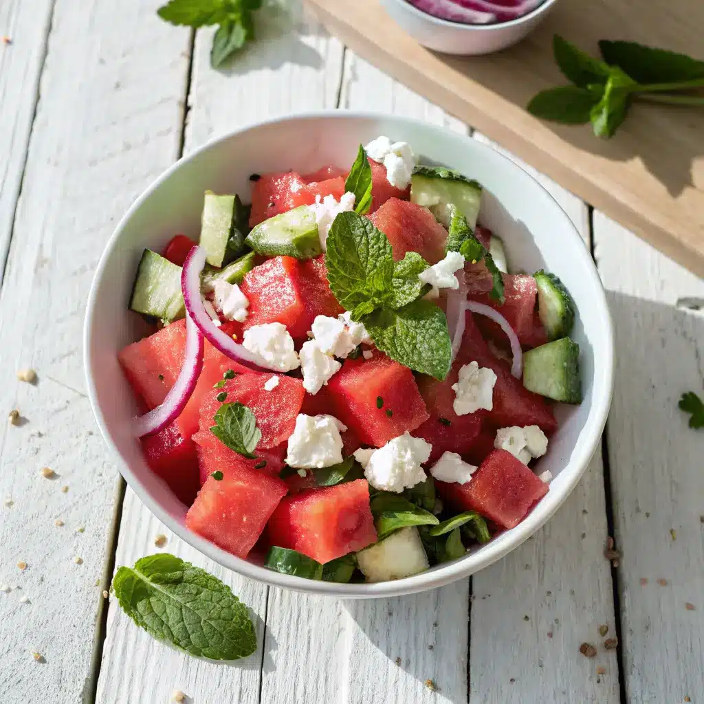 Watermelon Salad Recipe: Quick, Fresh & Flavorful Summer Favorite 1 watermelon salad recipe with mint and feta