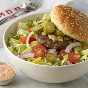 Big Mac Salad: All the Flavors of a Big Mac in a Healthy Salad 1 big mac salad