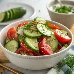 Cucumber Tomato Salad: A Refreshing and Healthy Delight 1 cucumber tomato salad